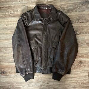 RoundTree Leather Bomber